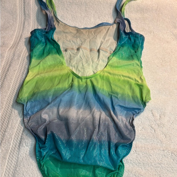Jantzen Blue and Green Swimsuit - Picture 2 of 4
